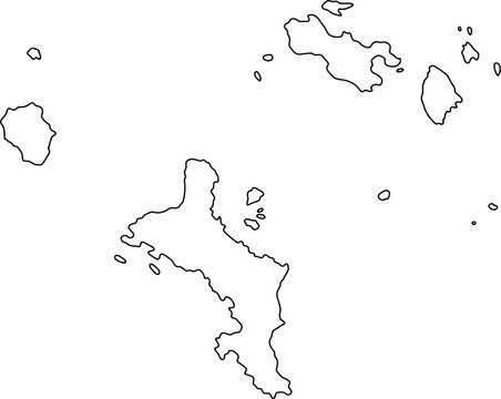 Seychelles map outline, island border vector, travel icon