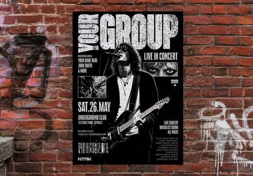 Grunge Style Concert Poster