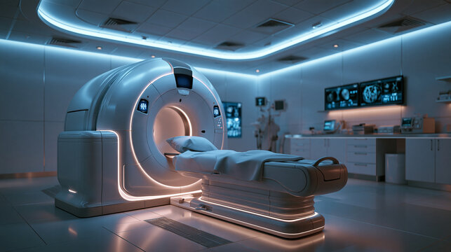 Modern MRI Scanner in Hospital Radiology Room