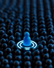 Obraz premium Diversity and Inclusion ,Business Employment Leadership, team building, Inclusive Business Leadership Visualization with Central Figure Among Black Audience