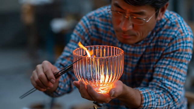 skilled craftsman welding small jewelry piece using torch flame representing precision metalwork and artisan jewelry making