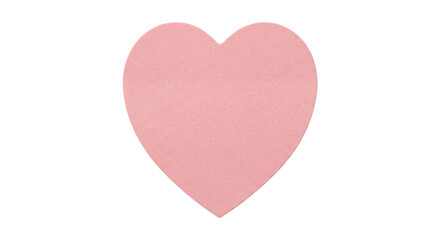 Obraz premium Soft pink felt heart shape isolated on a clean white background