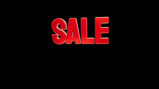 Red 3D Sale promotion rendering