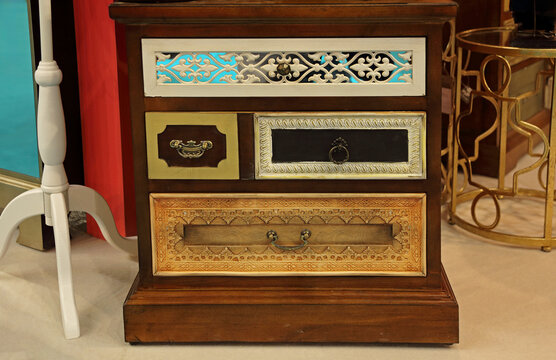 Vintage Style Cabinet With Wooden Drawers Cabinet Home Furniture