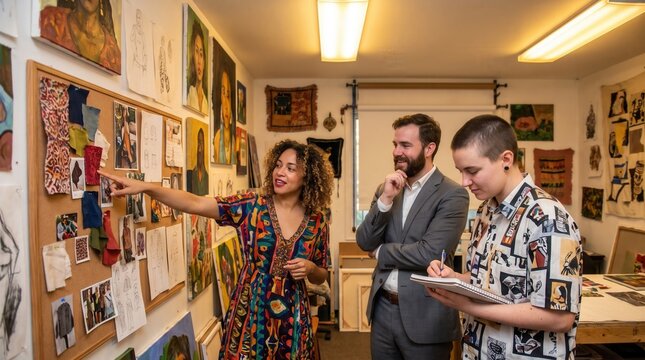 Creative Teamwork and Collaboration in an Artistic Workspace: Brainstorming Ideas Among Professionals