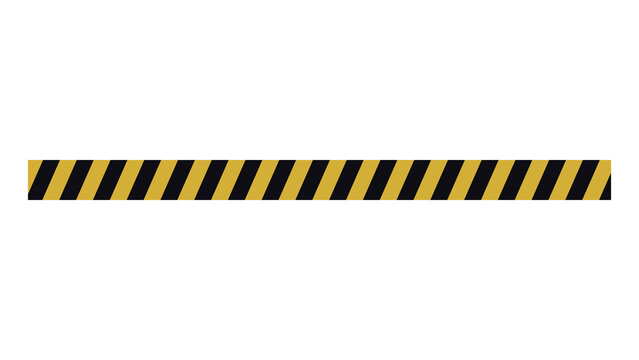 Caution tape warning sign with yellow and black diagonal stripes for safety caution and hazard alert banners transparent background
