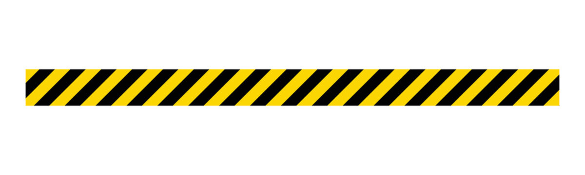 Caution Tape Barrier Warning Sign Featuring Yellow and Black Striped Pattern Indicating Restricted Area or Hazard Prevention transparent background