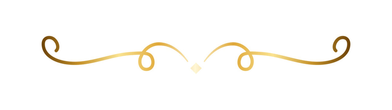 Elegant gold decorative flourish design perfect for invitations wedding cards and luxury branding transparent background