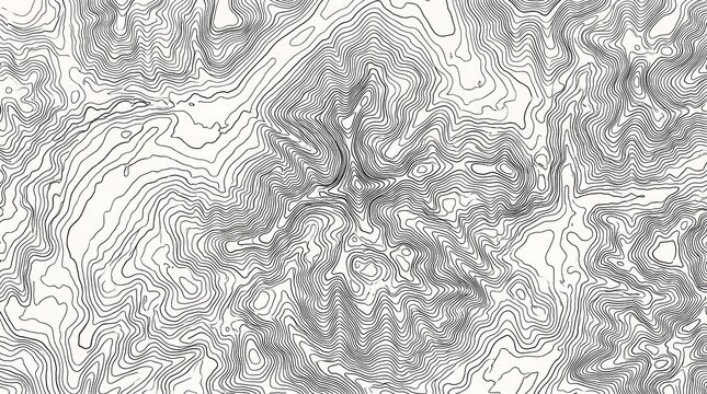 Topographic map contour vector line background for geographic spatial analysis, land elevation surveying, cartographic navigation, and outdoor terrain mapping projects
