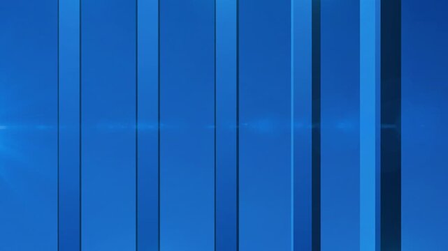 Sequential Blue Vertical Bars with Glowing Light Points Background Animation 4K.