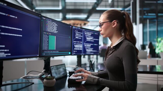 Software Developer Working On Interactive Coding Environment.