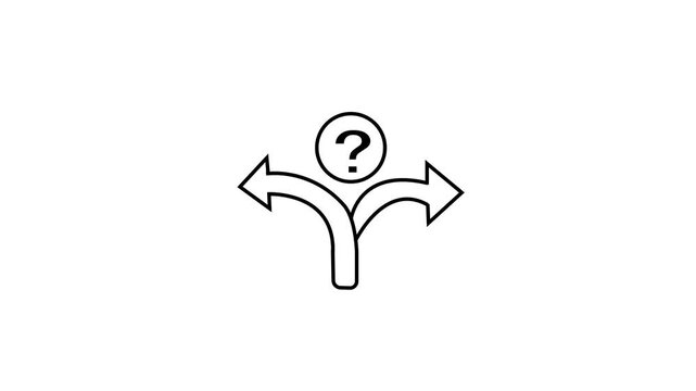 Better Decision Making Vector Icon Design Decision icon in Line style.