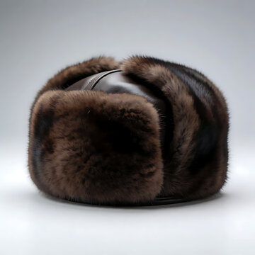 Hat, winter, fur, Russian, fur, brown, warm
