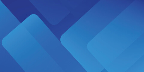 Obraz premium Minimal geometric background. Blue elements with fluid gradient. Dynamic shapes composition. Vector illustration