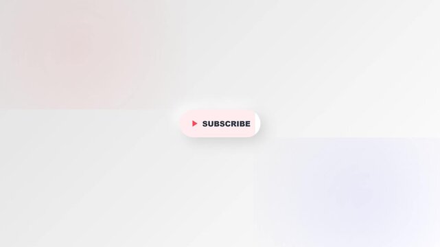 Subscribe button icon with play symbol on clean minimal white background for digital media