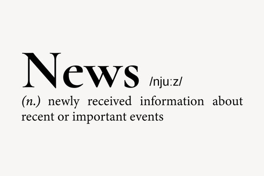News definition, dictionary word typography