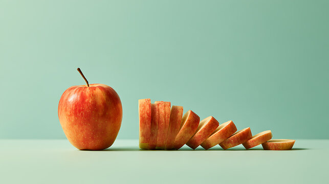 Fresh apple fruit for wellness, healthy diet and natural food advertising concept