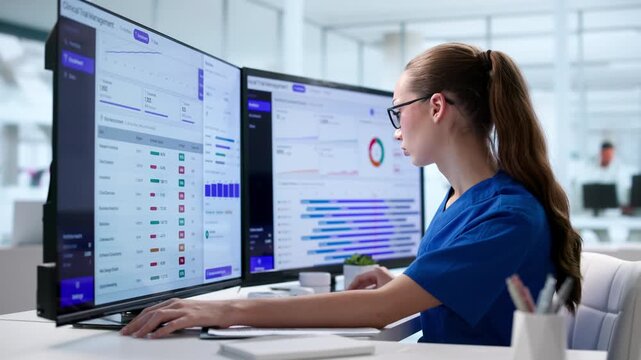 Clinical Trial Manager Reviews Patient Enrollment Data