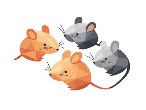 Creative mouse icon pack with clean outline and solid styles on white background