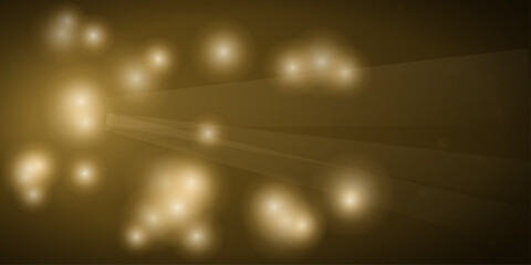 Obraz premium A celestial explosion of golden bokeh lights radiates outwards, creating a dreamy, magical atmosphere perfect for celebrating special moments or conveying a sense of wonder.