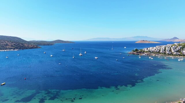 Shallow water in Bitez beach Turkey