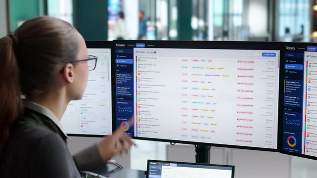 IT Support Specialist Calmly Managing Customer Service Tickets