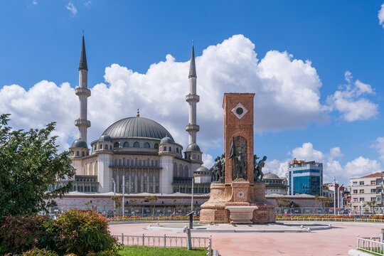 Taksim Square view in Istanbul. Taksim is the main tourist attraction in Istanbul.