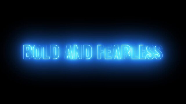 Neon glow text displaying bold motivational slogan for corporate branding and marketing campaigns