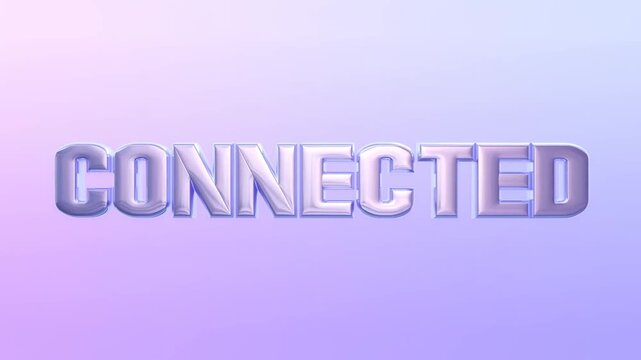 3D Metallic Letters NEC Floating Over Pastel Purple Gradient Background