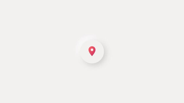 Ivory Waypoint Neumorphism Map Pin Marker