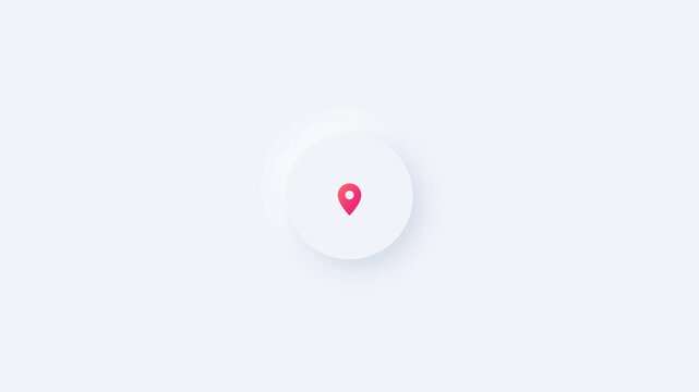 Soft Orbit Pin Neumorphism Map Pin Button
