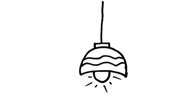 Hand-Drawn Hanging Ceiling Lamp Doodle Brush Set for Photoshop & Illustrator