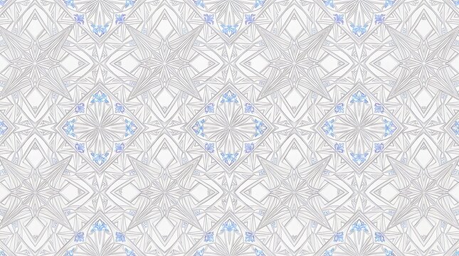 Abstract geometric pattern with repeating shapes in soft grey and white colors for modern interior design background