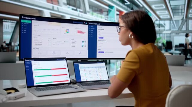 Procurement Manager Efficiently Reviews Supplier Contracts