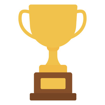 Golden trophy cup