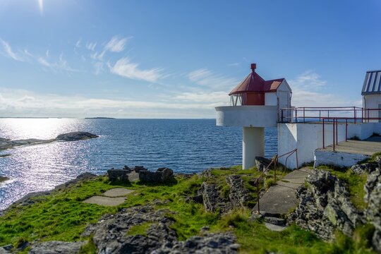 Fj&oslash;l&oslash;y Lighthouse guiding ships along the Norwegian coast