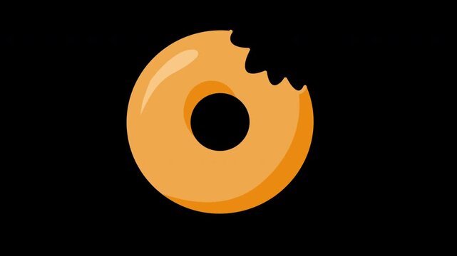 bitten donut food dessert illustration