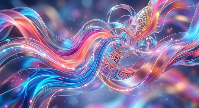 IMMAGINE DI COLORI SVOLAZZANTI CHE SI MUOVONO 3D