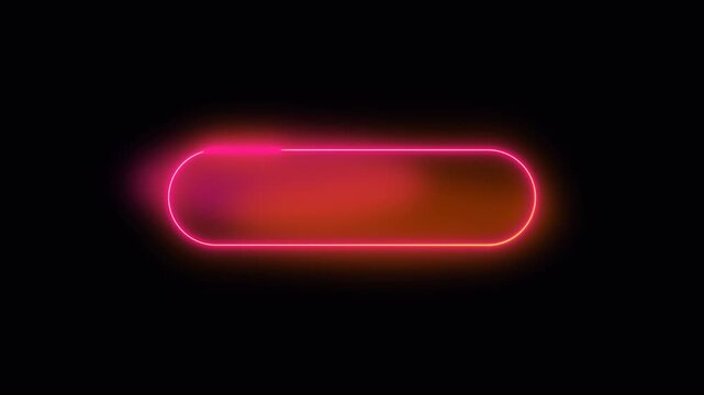 Glowing neon pink and orange rounded rectangular frame on black background