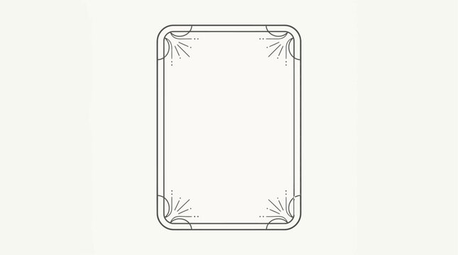 Card frame outline vector design provides an elegant border with subtle corner accents for minimalist invitation cards.
