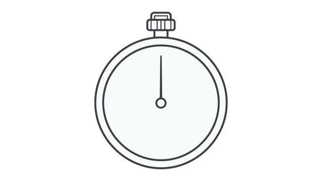 Stopwatch Icon: A simple line drawing of a stopwatch, with its needle pointing to the beginning of a time measurement, representing the concept of time and its start.