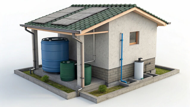Greywater recycling system with filtration and storage