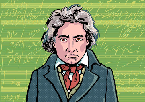 Portrait of composer Ludwig van Beethoven