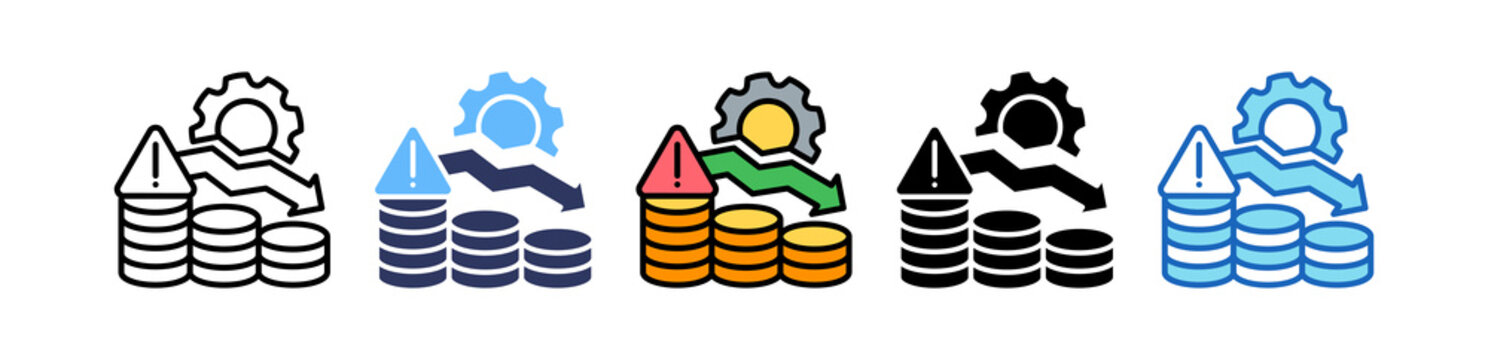 Financial Failure multiple icon
