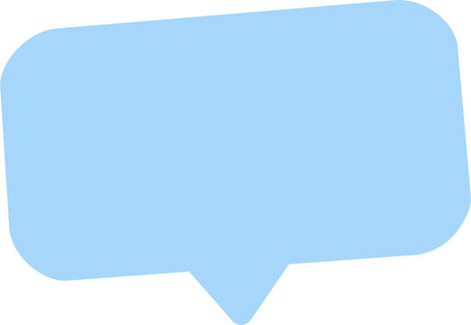 Simple Blue Speech Bubble Decorative Illustration