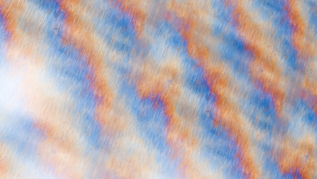 Rust and oxidation pattern on a close-up metal surface