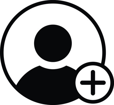 user add vector icon. new account creation, profile registration, and person symbols