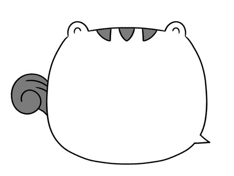 白黒　りすの吹き出し