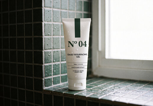 Squeeze Tube Skincare Cream Mockup