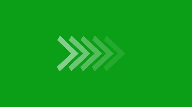 Animated green screen arrow pointer overlay for ui and directional animation chroma key